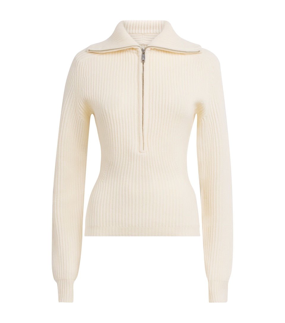 ANINE BING Womens Merino Wool-Cashmere June Sweater Ecru