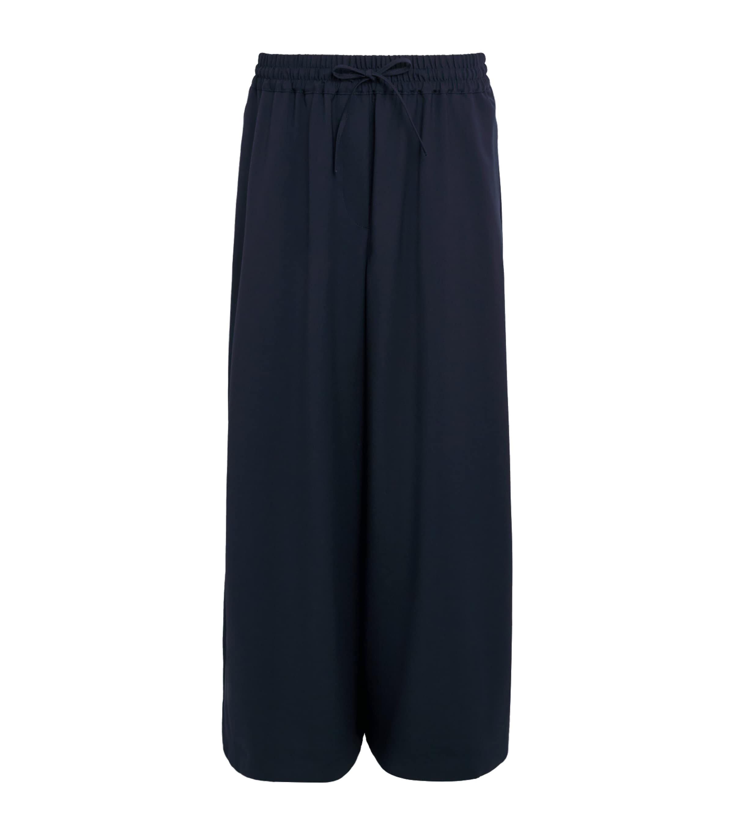 Virgin Wool Wide-Leg Trousers
