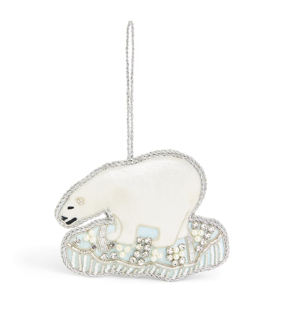 Embellished Polar Bear Tree Decoration
