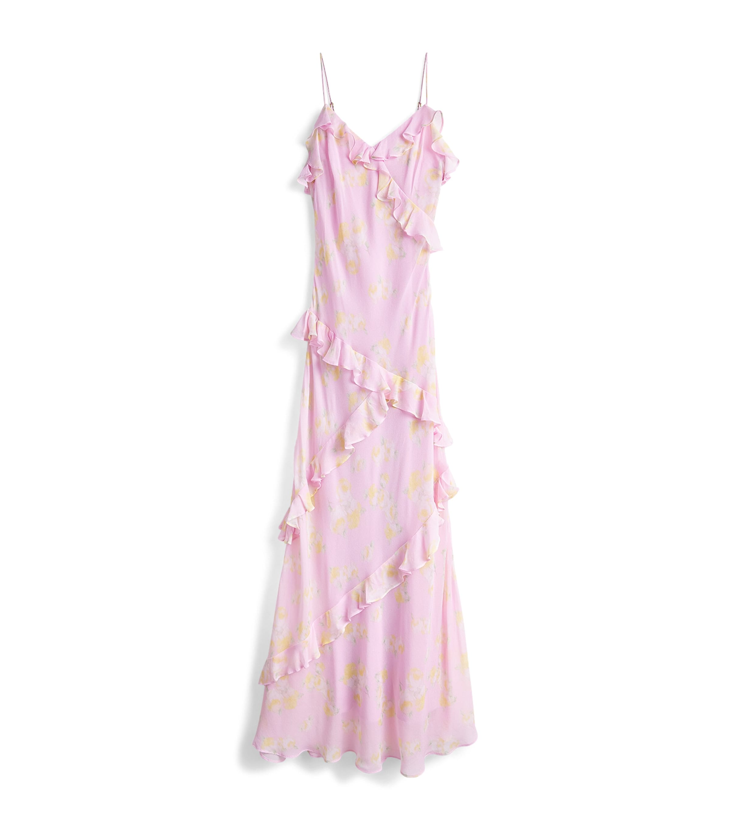 LoveShackFancy Chiffon Floral Rialto Dress (7-14 Years) Wissnwisteria Sun
