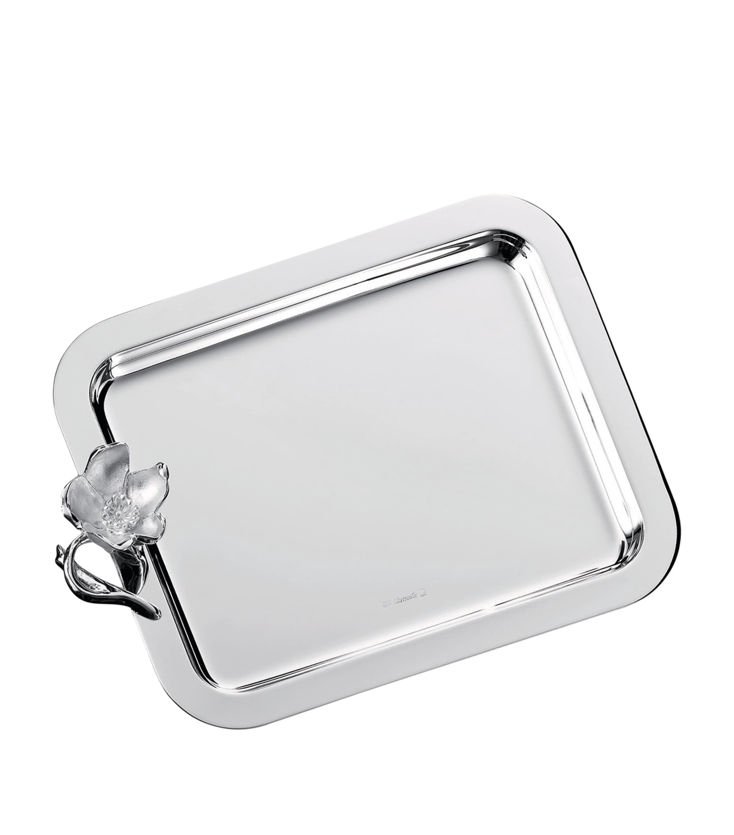 Christofle Silver-Plated Anemone-Belle Époque Tray (20cm x 16cm) Silver