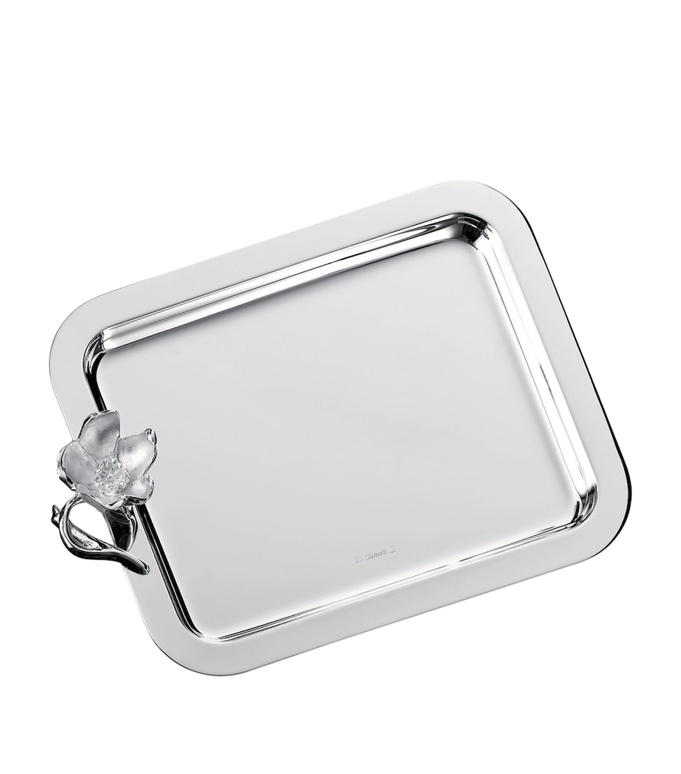 Christofle Silver-Plated Anemone-Belle Époque Tray (20cm x 16cm) Silver