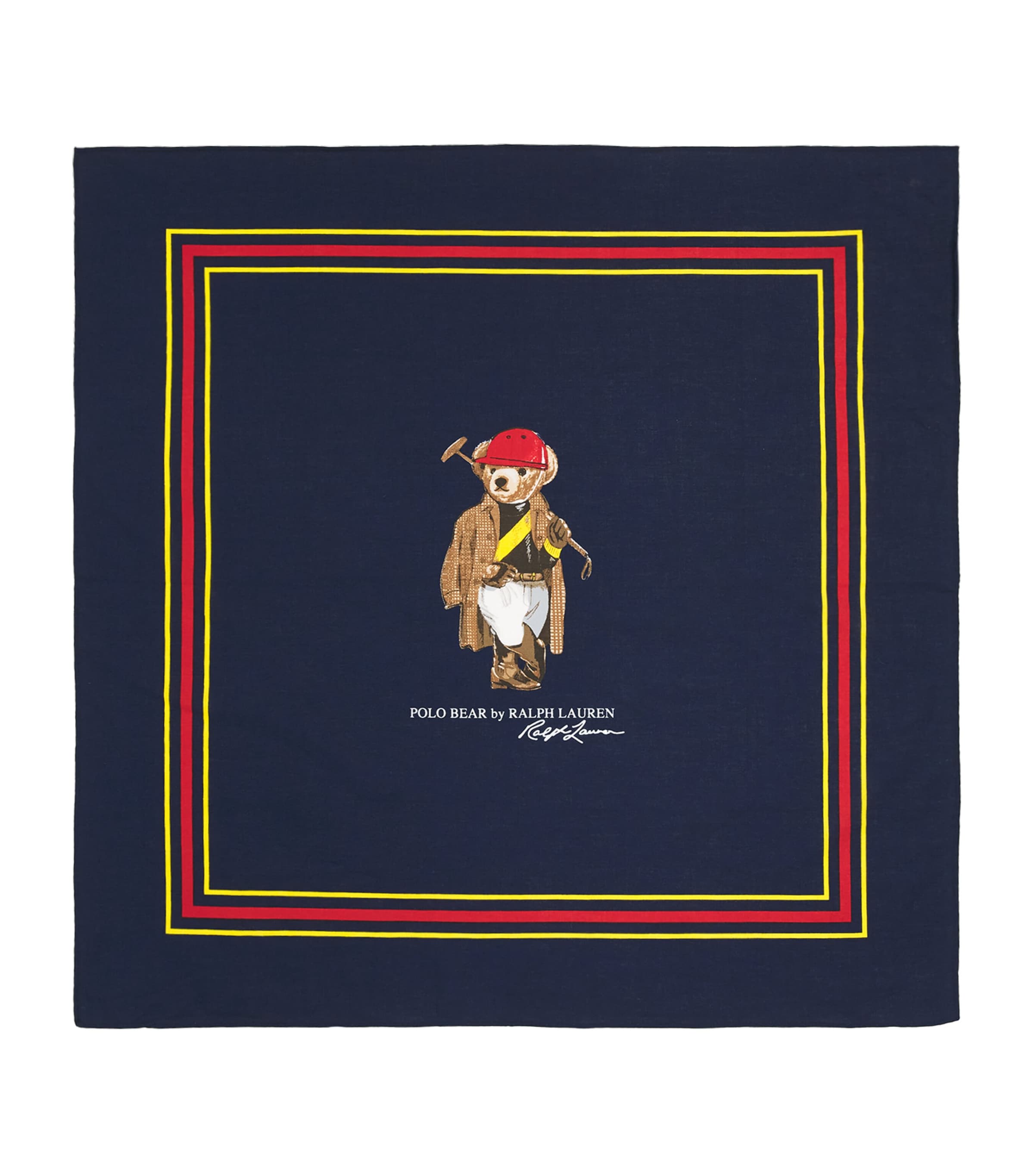 Polo Ralph Lauren Cotton Polo Bear Scarf Navy Multi