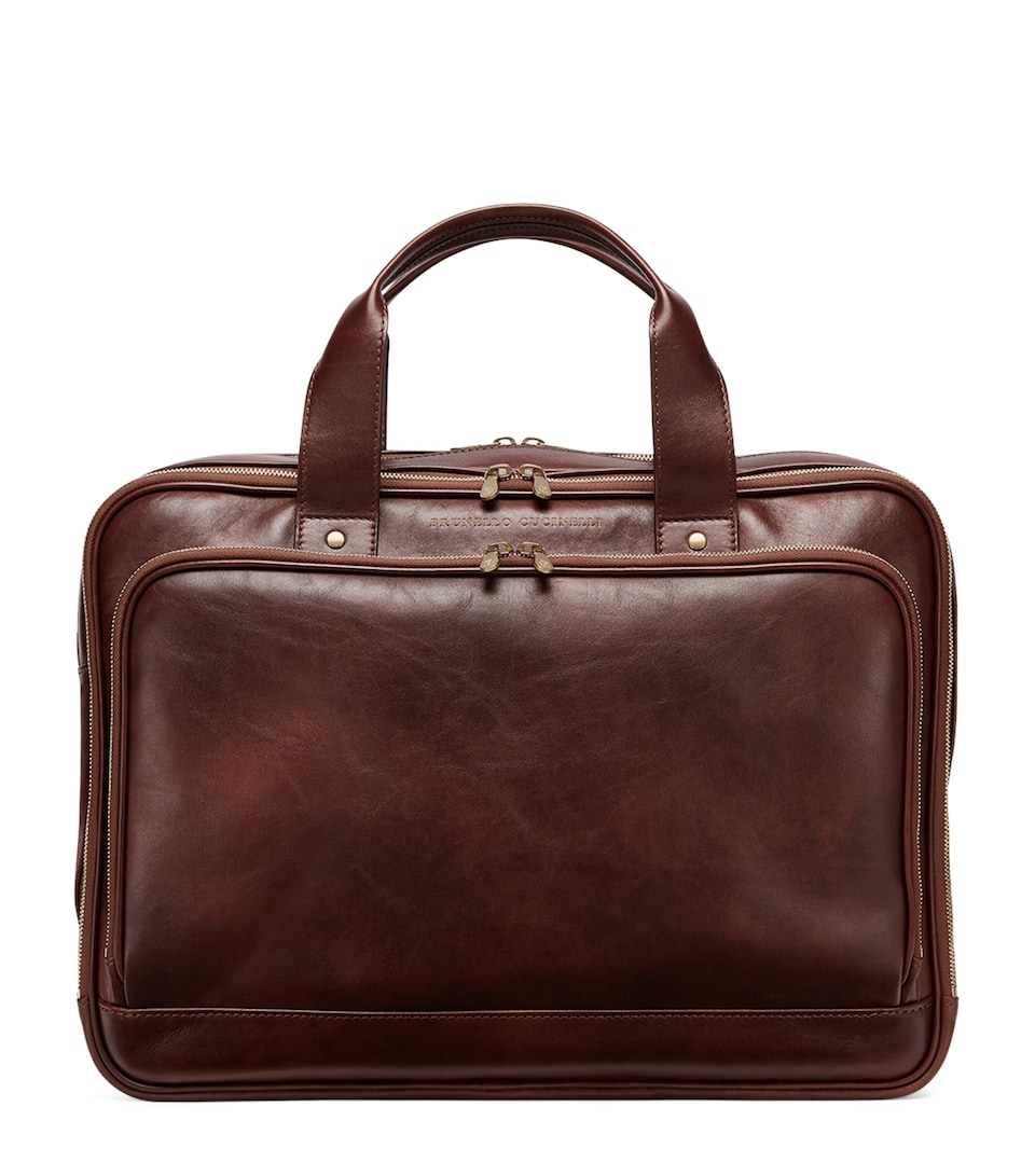 Calfskin Zipped Briefcase