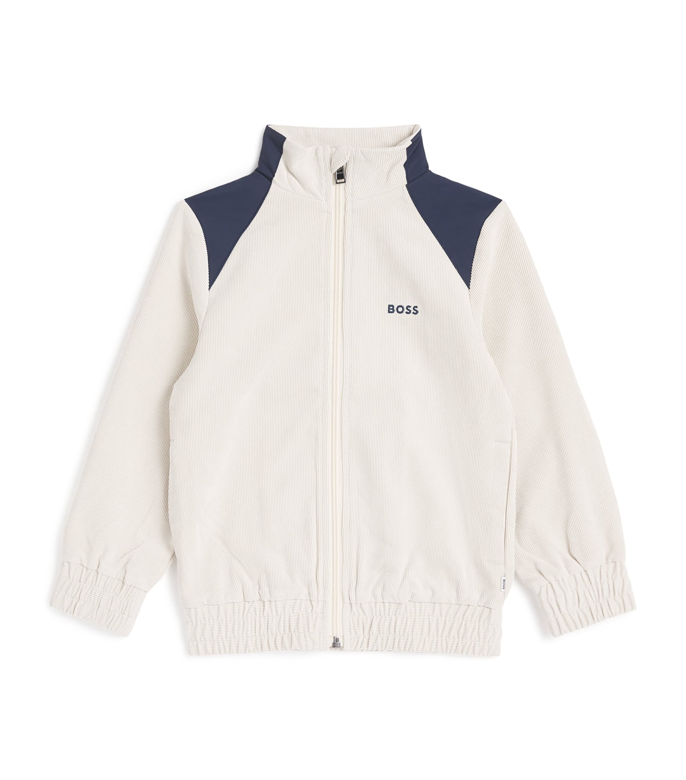 Ribbed Logo Track Jacket (4-16 Years)