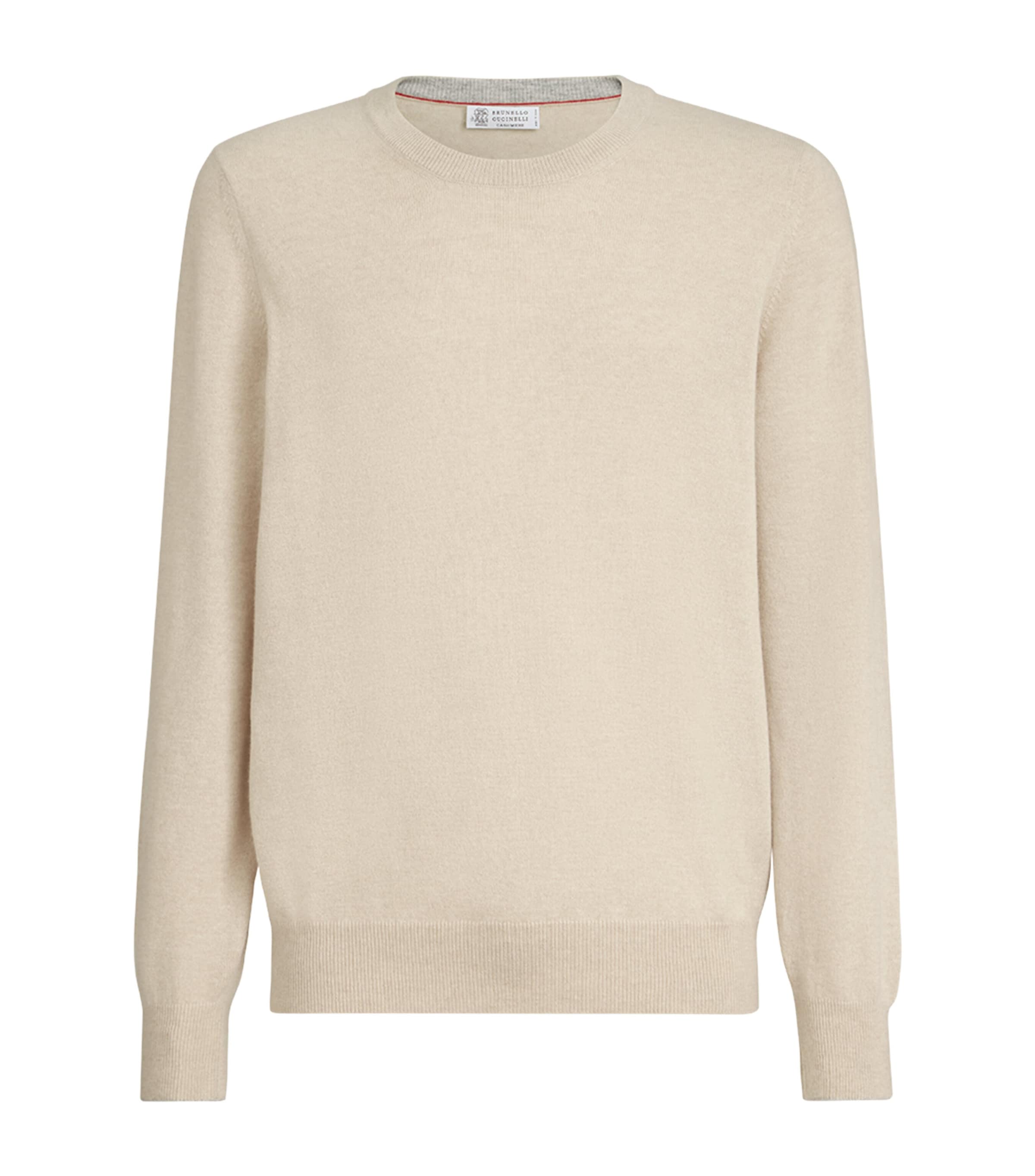 Brunello Cucinelli Mens Cashmere Crew-Neck Sweater
