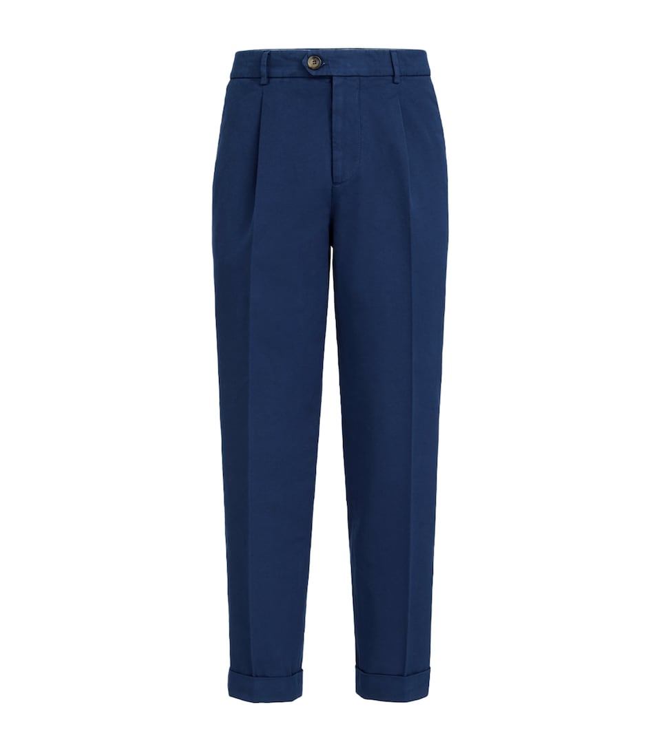 Cotton Pleated Trousers