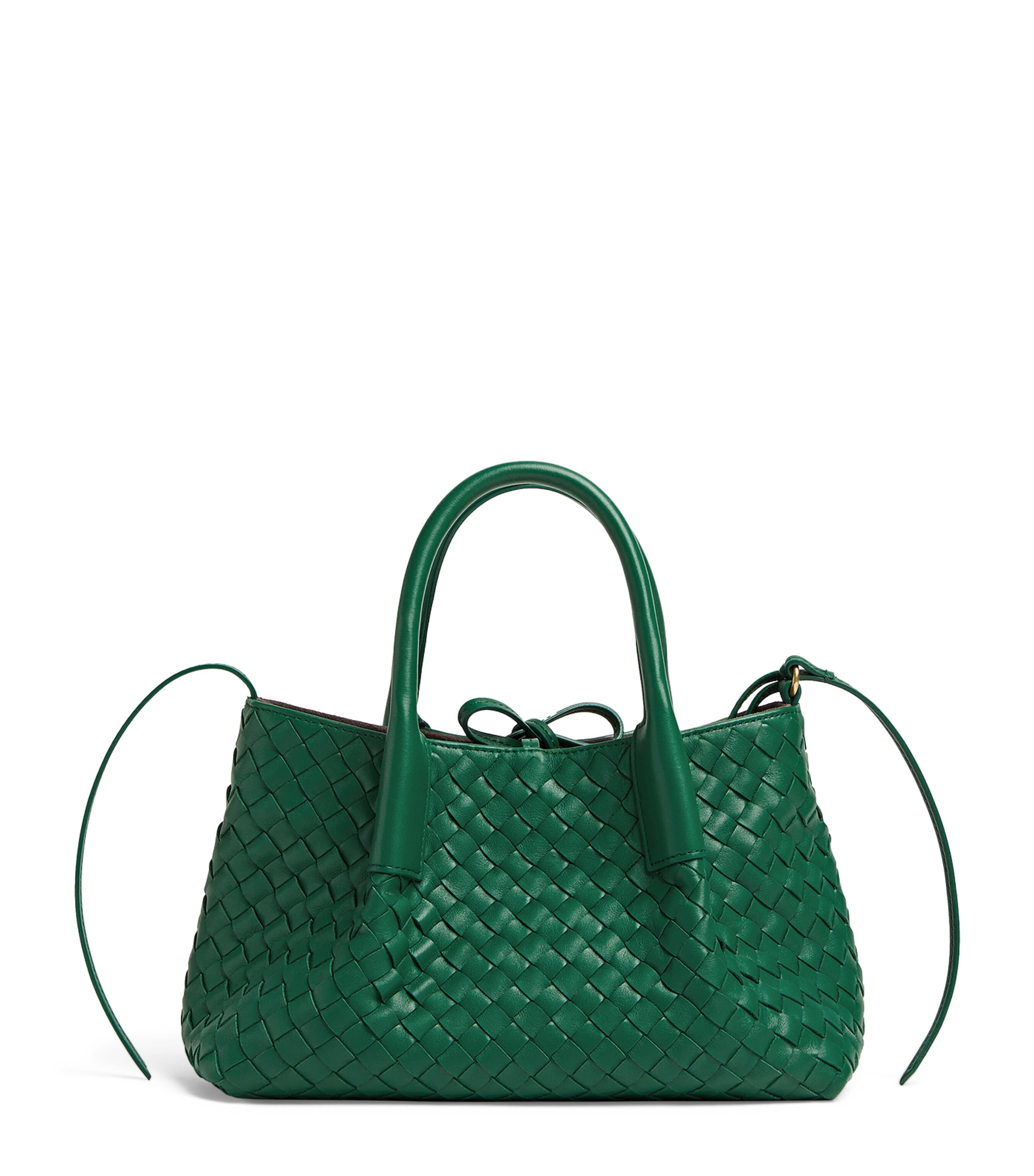 Leather Intrecciato Pinacoteca Top-Handle Bag