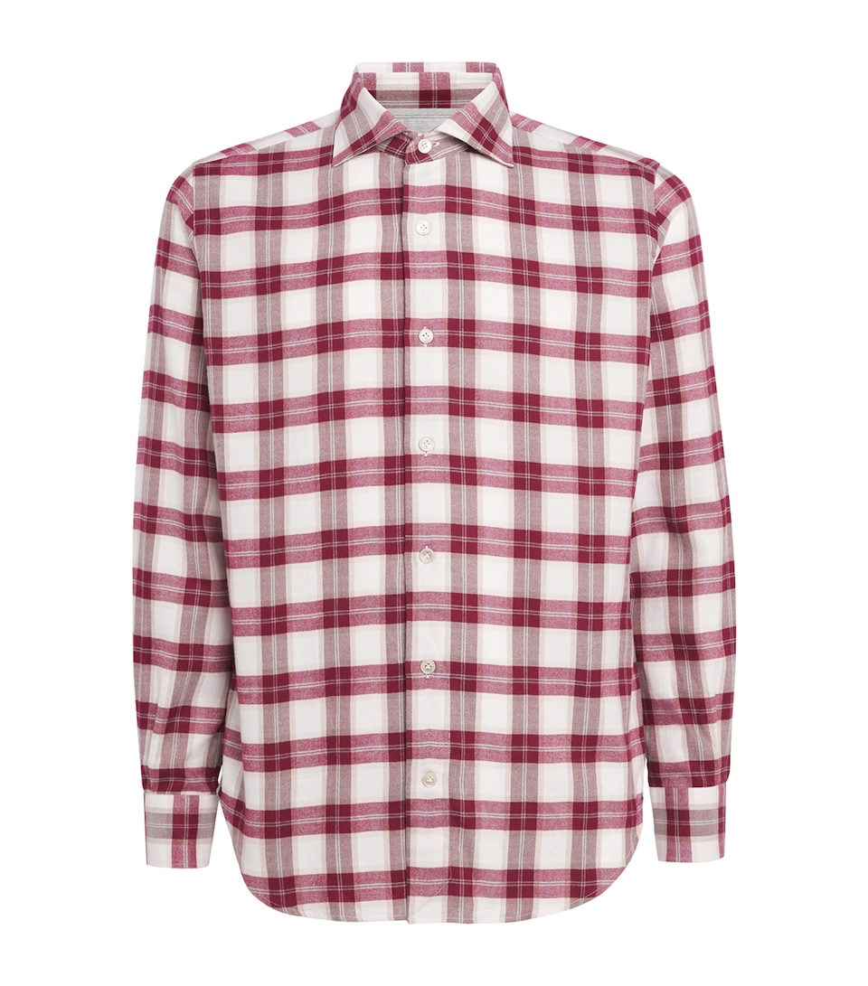 Cotton-Blend Check Shirt