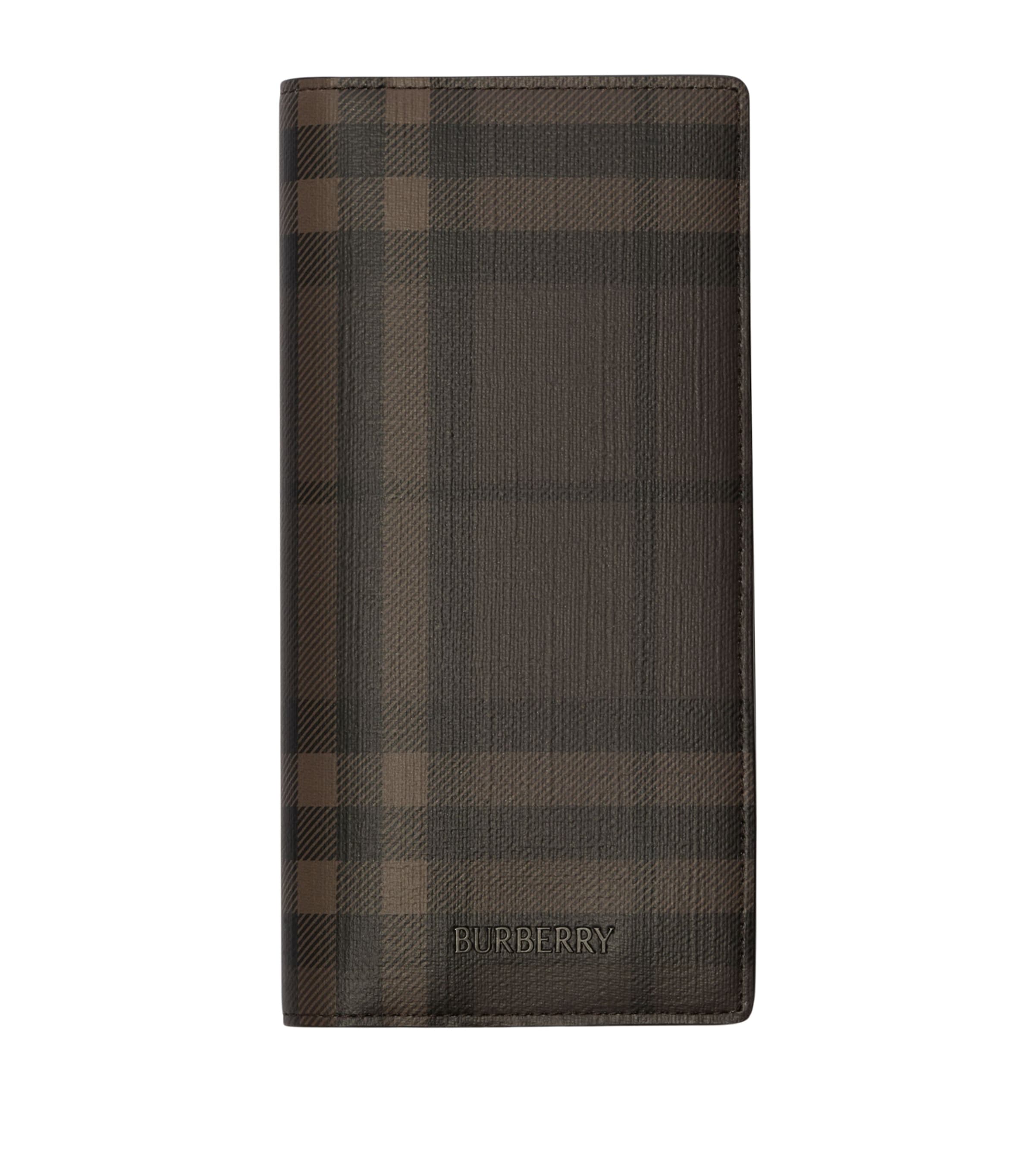 Burberry City Check Continental Wallet Dark Brown