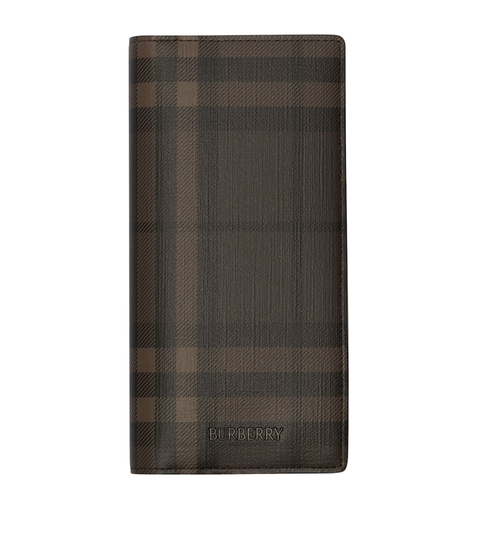Burberry City Check Continental Wallet Dark Brown