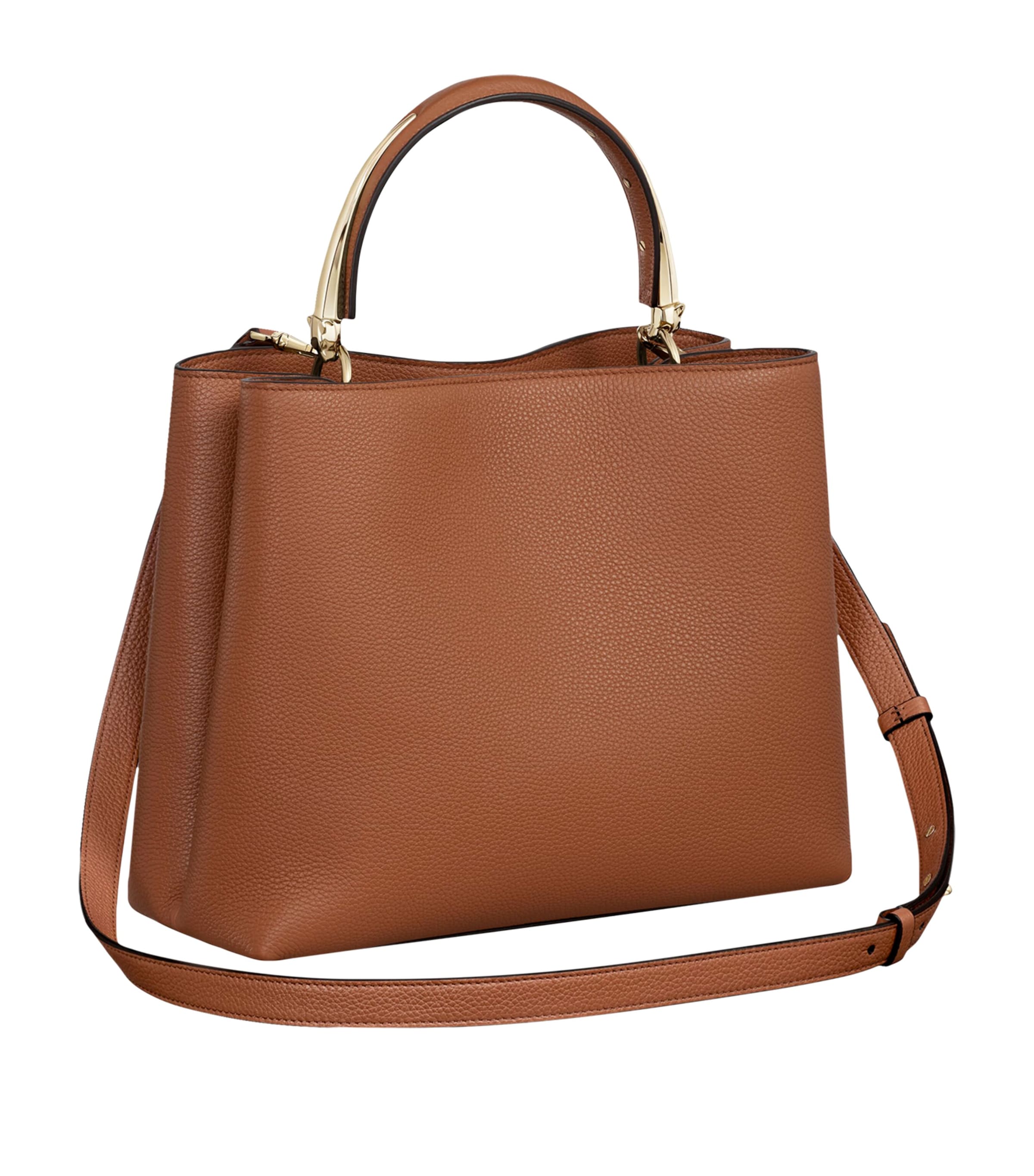 Medium Calfskin Panthère de Cartier Top-Handle Bag