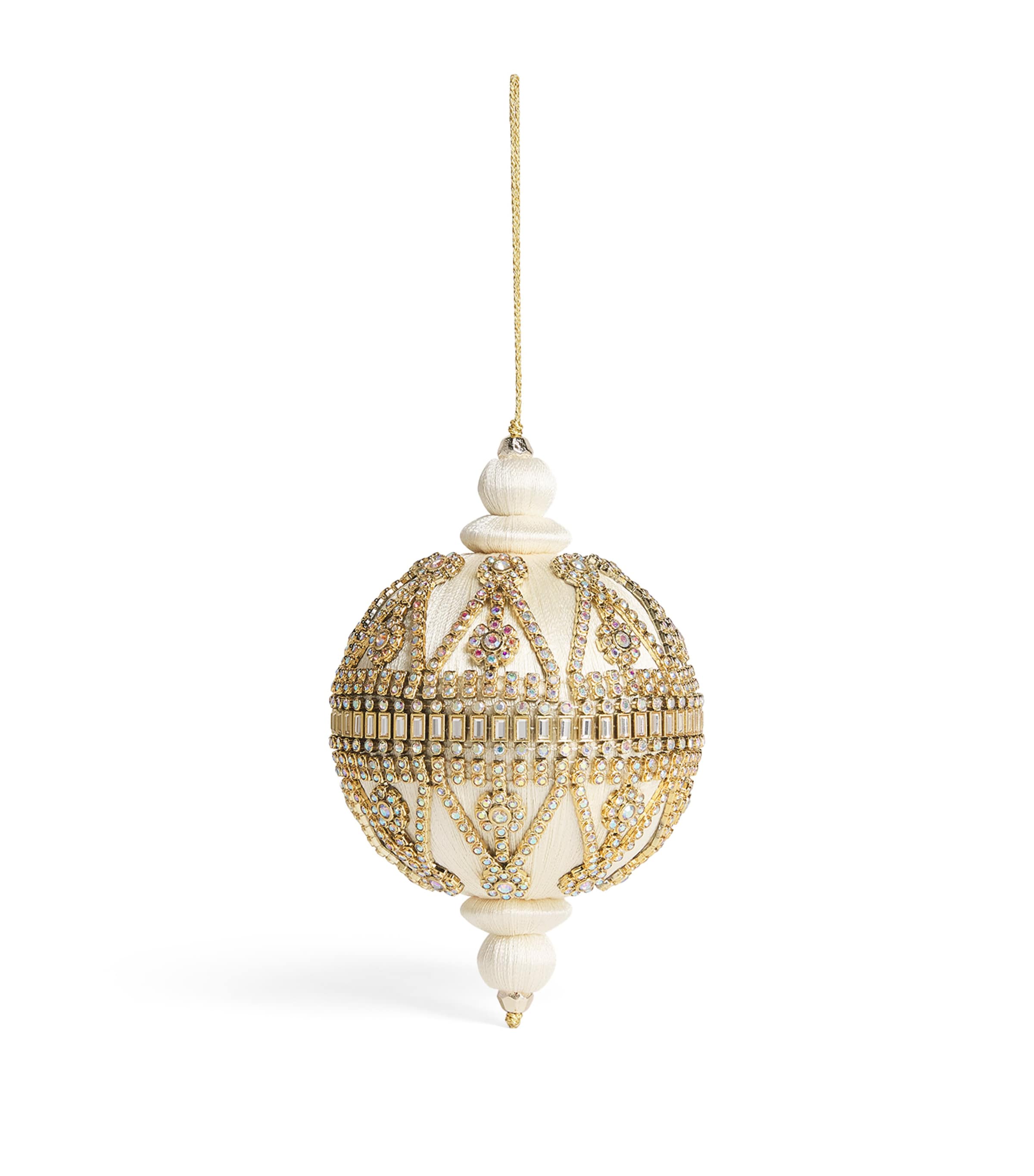Tinker Tailor Crystal-Embellished Bauble Ivory & Silver
