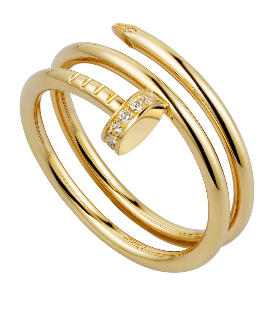 Yellow Gold and Diamond Double Juste Un Clou Ring