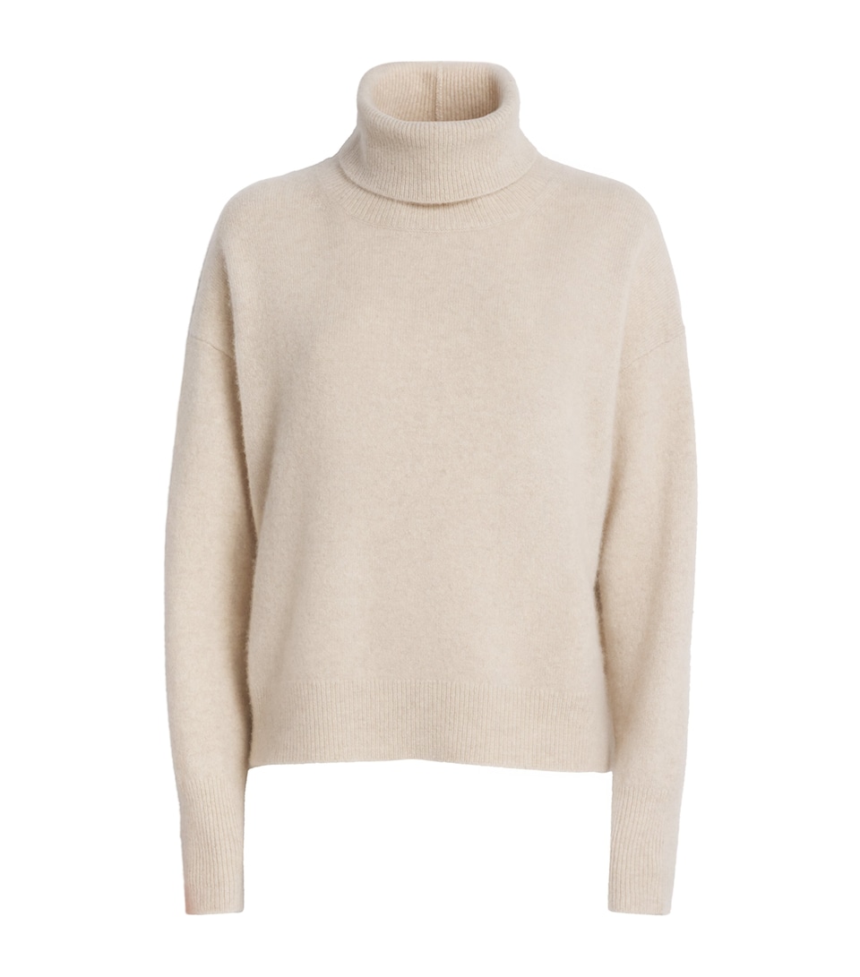Brushed Cashmere-Blend Rollneck Sweater