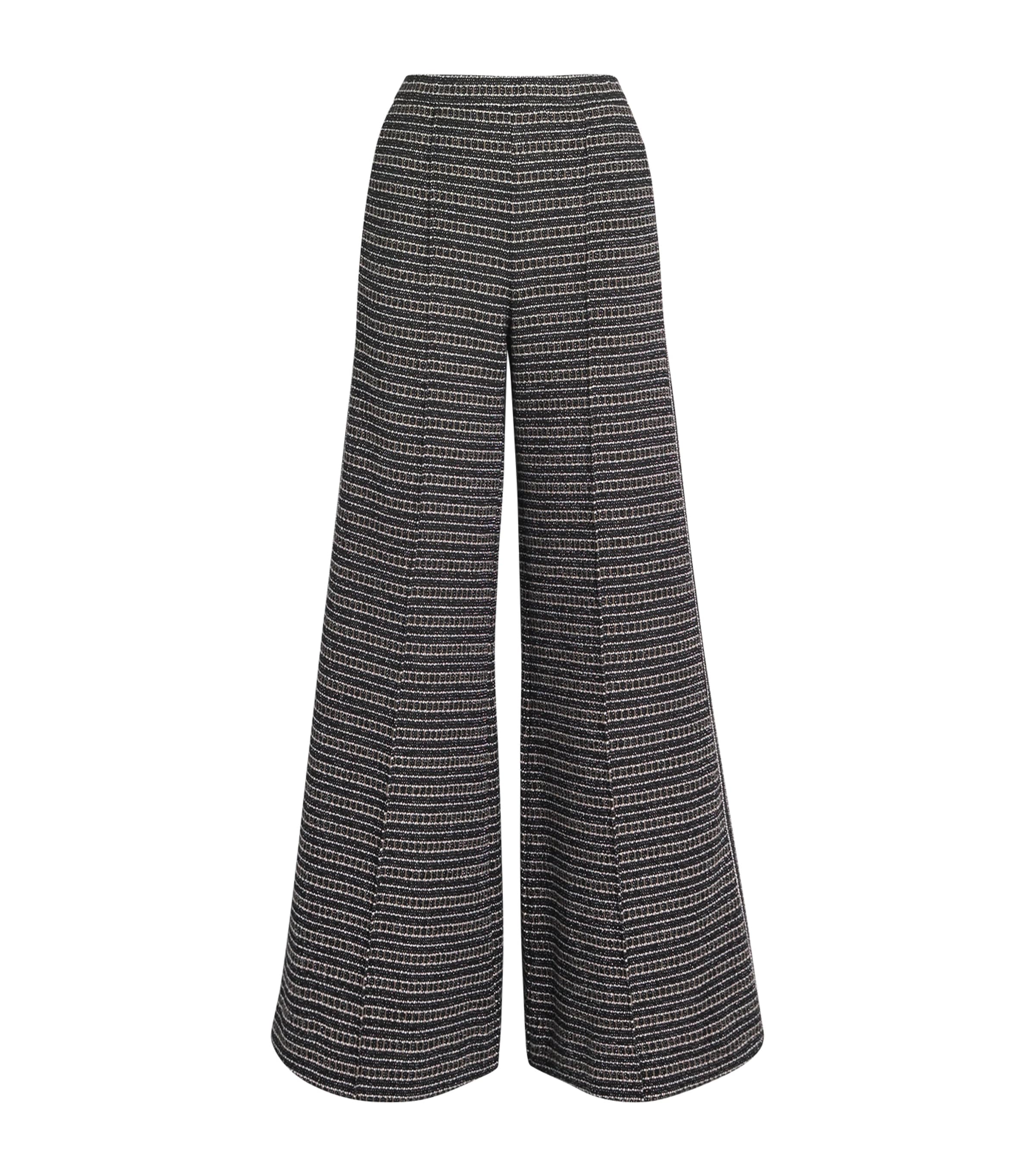 Tweed AM-PM Wide-Leg Trousers