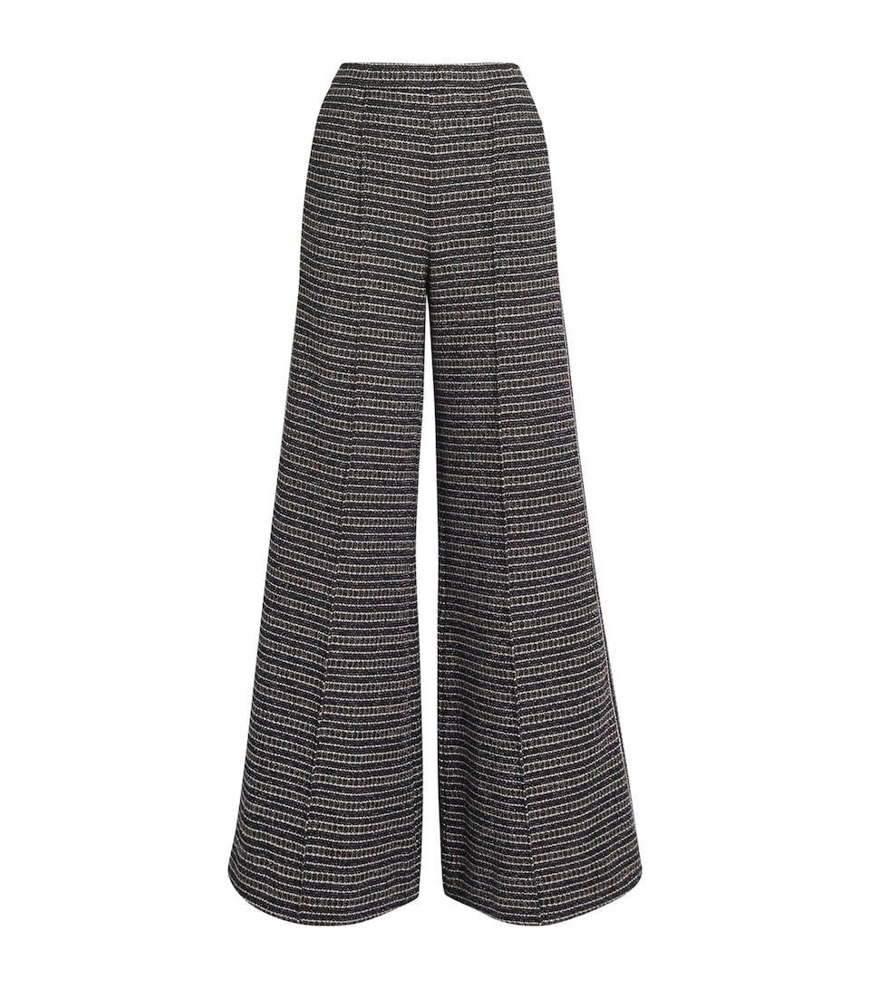 Tweed AM-PM Wide-Leg Trousers