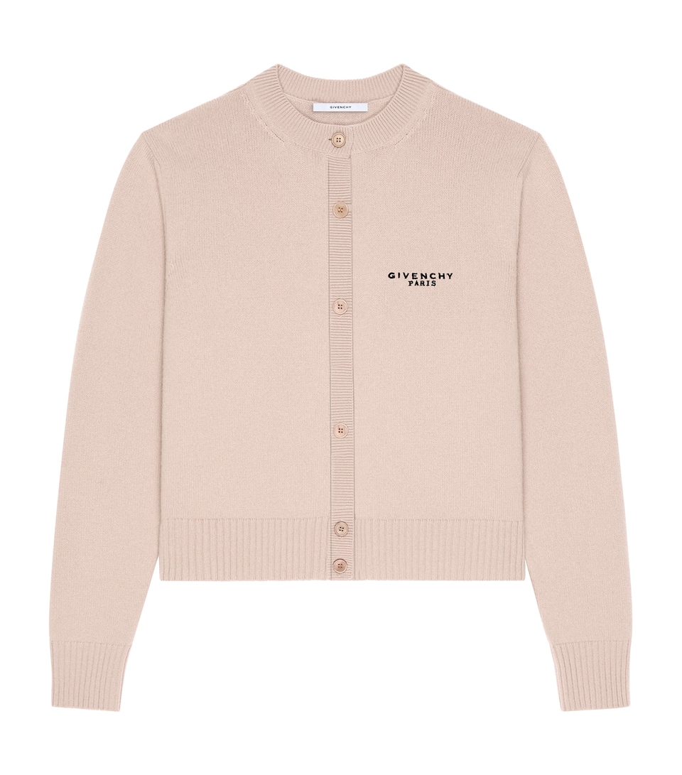 Wool and Cashmere Logo Cardigan