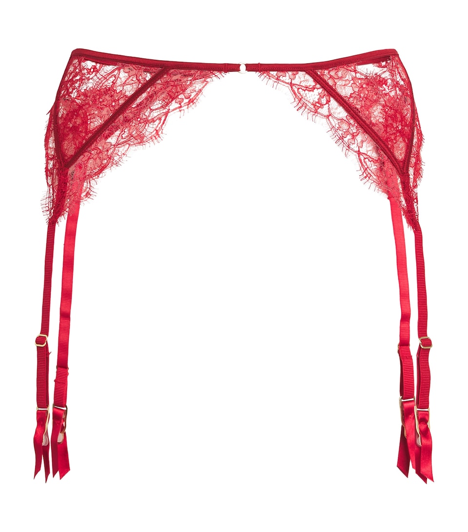 Lace-Insert Garter Belt