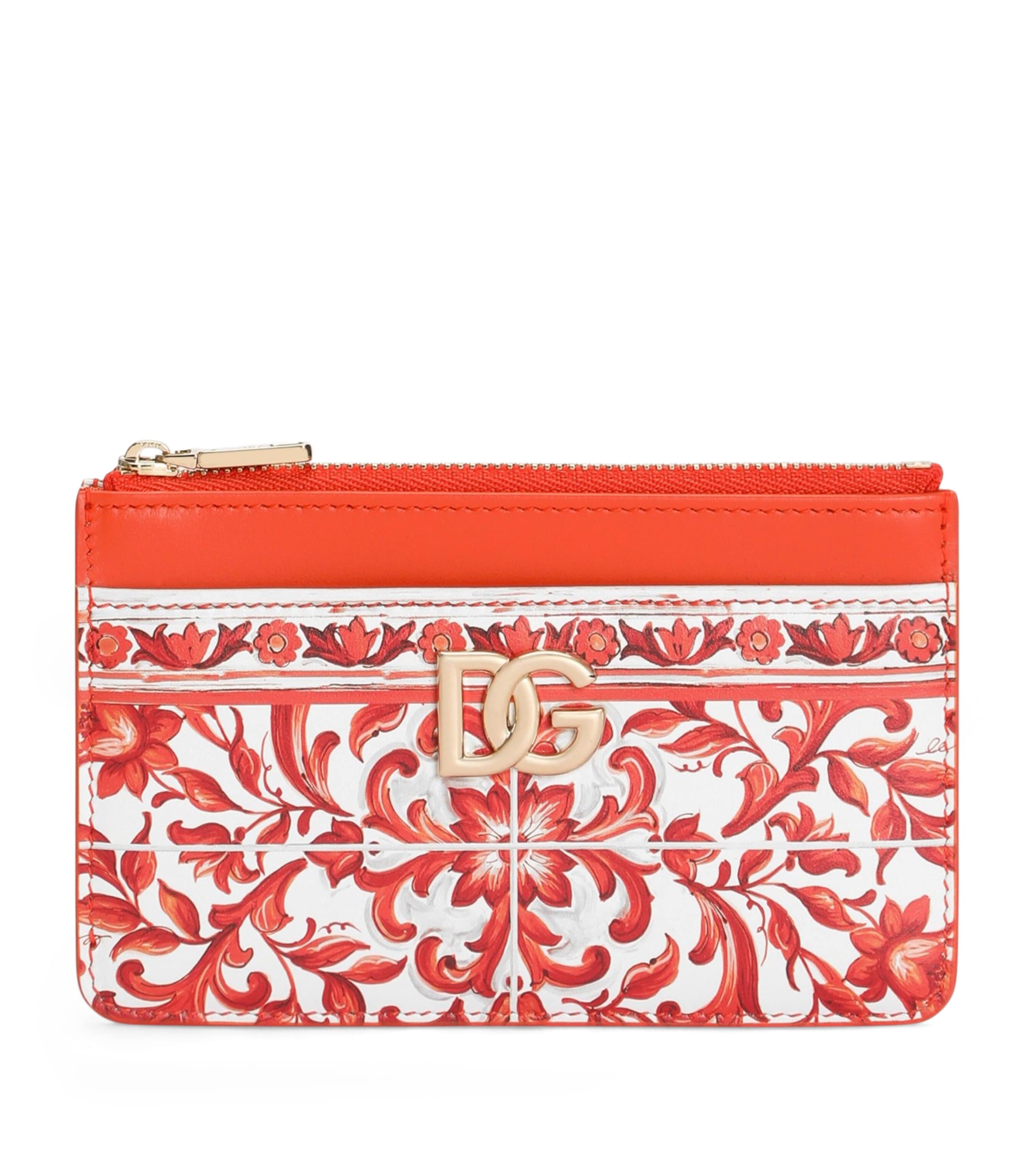 Dolce&Gabbana Calfskin Majolica Card Holder Maiolica Ora