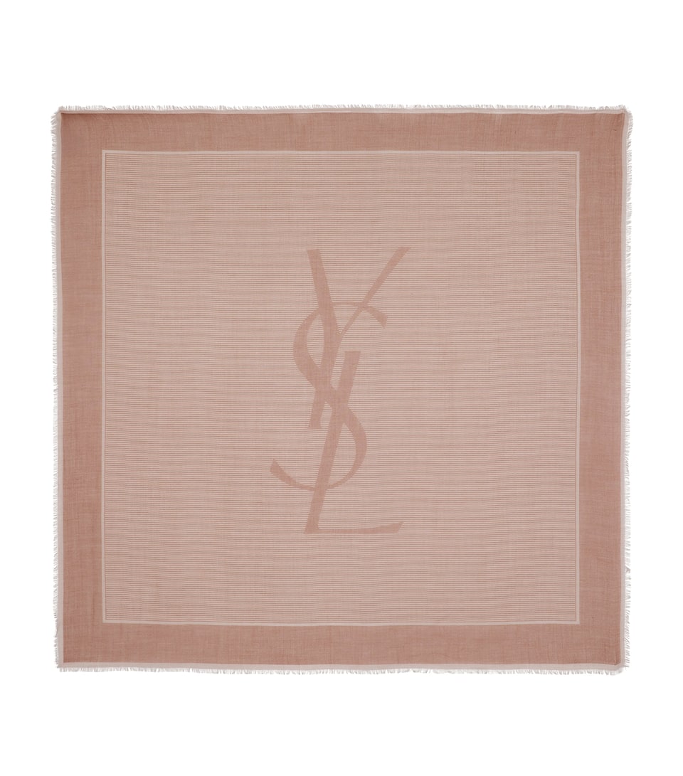Saint Laurent Cashmere-Silk Cassandre Scarf