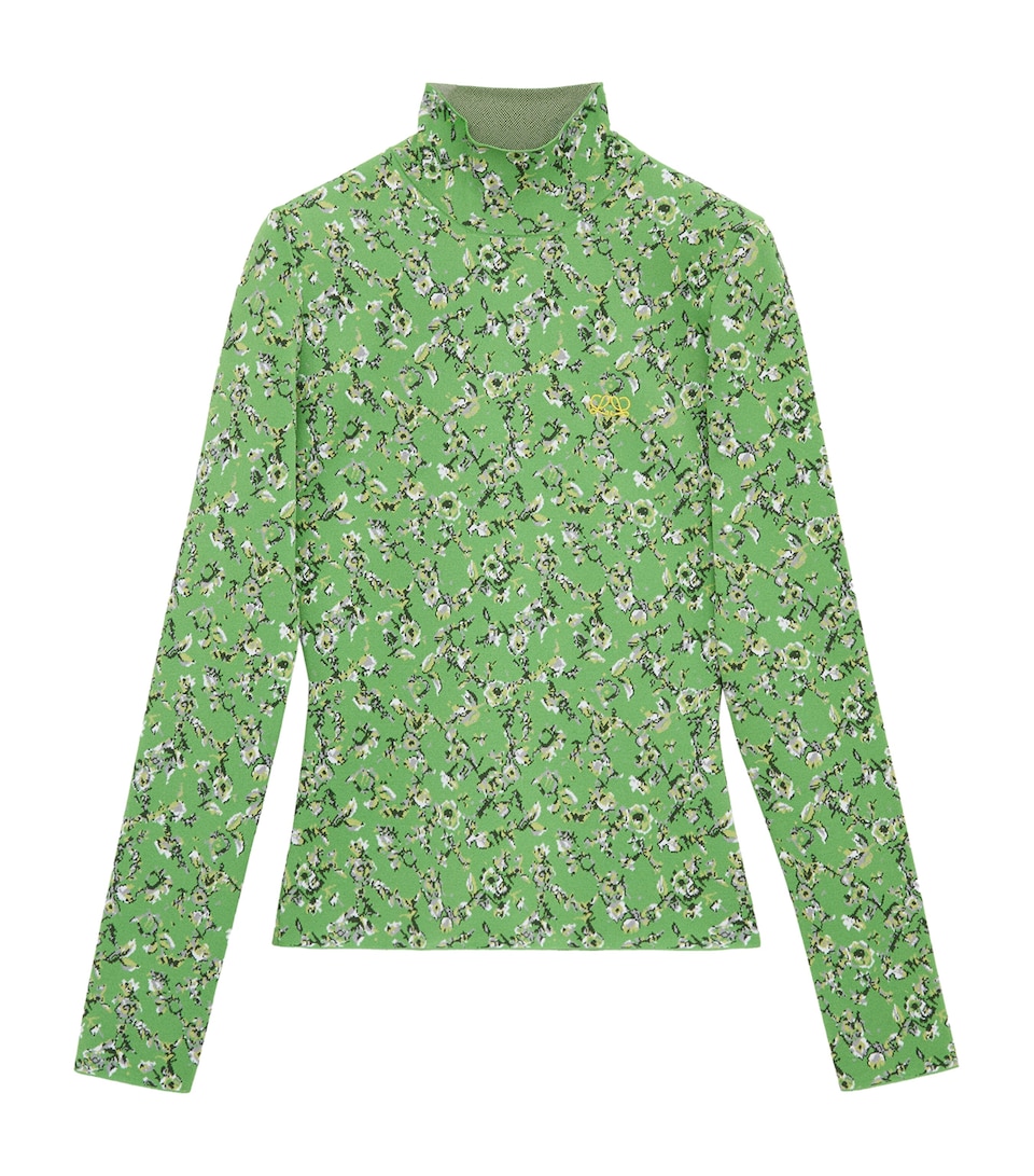 LOEWE Womens x Cosima Von Bonin Floral Top Green/multicolor