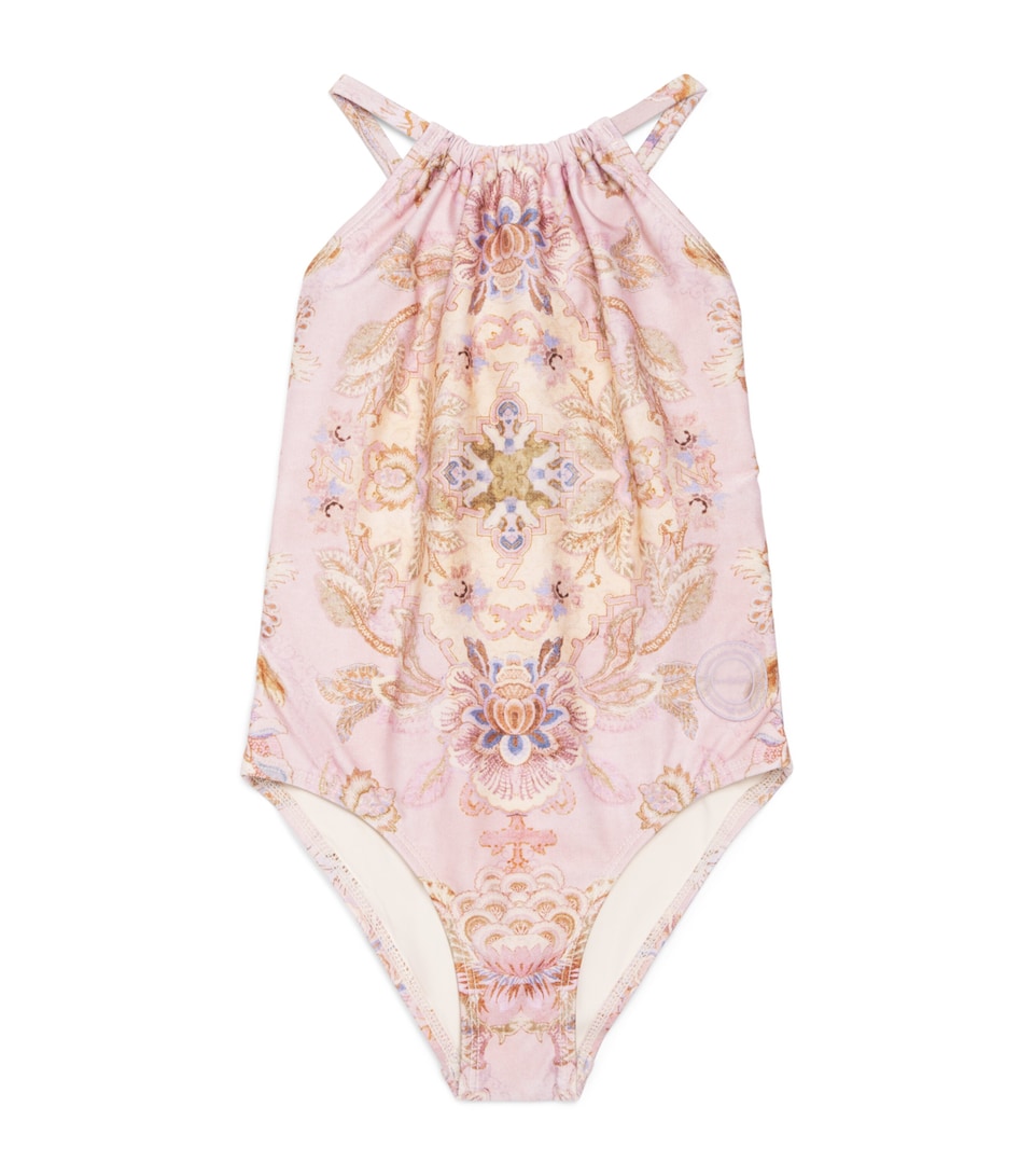 Zimmermann Kids Echo Swimsuit (2-12 Years) Lilac Jacobean