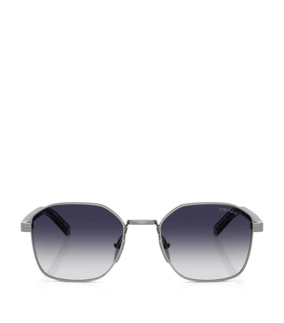 Prada Metal Geometric Sunglasses Grey