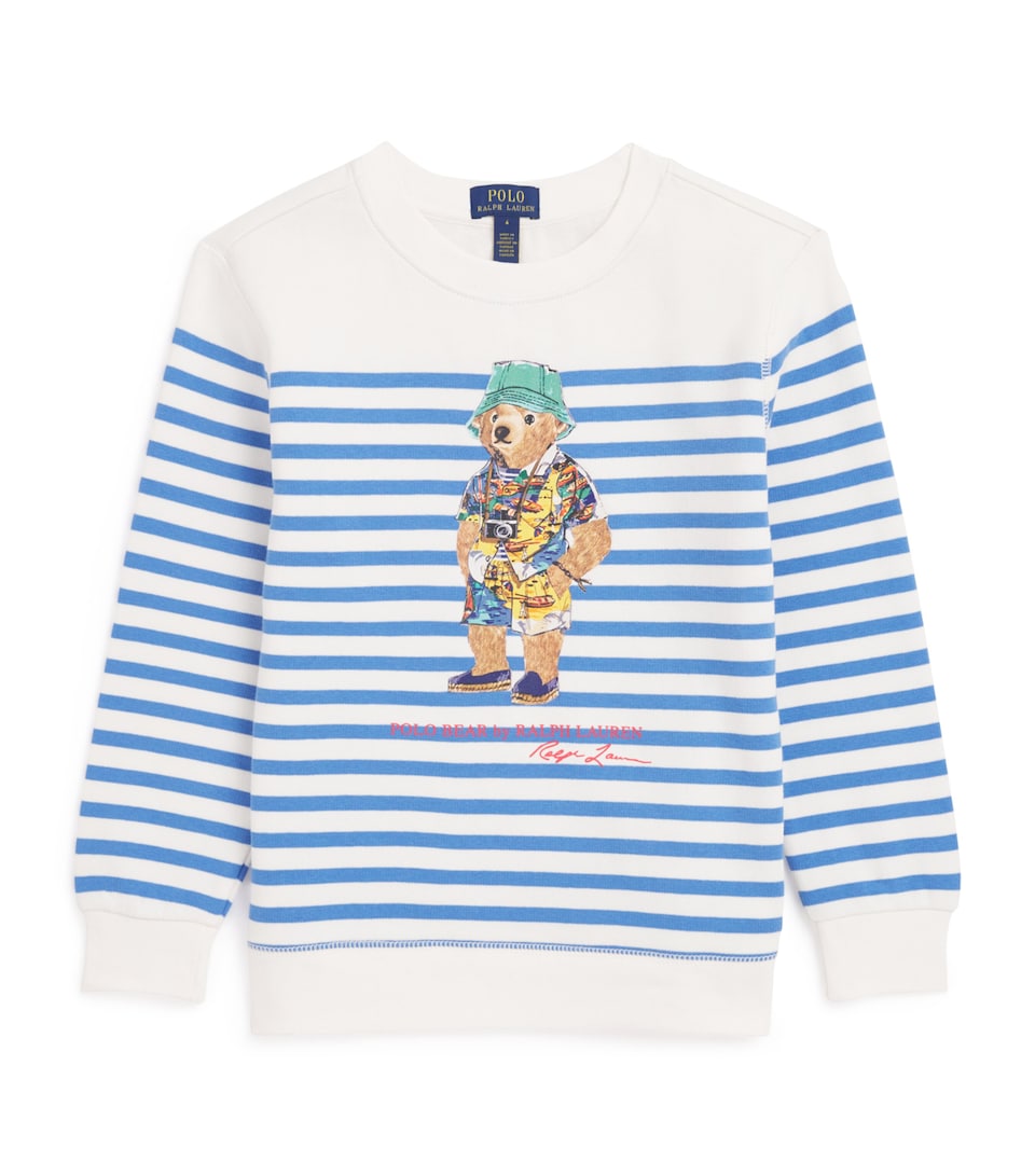Cotton-Blend Stripe Polo Bear Sweatshirt (2-7 Years)