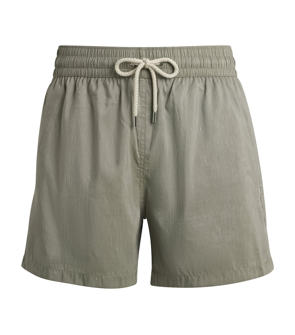 Frescobol Carioca Mens Rio Sport Swim Shorts Palm Green