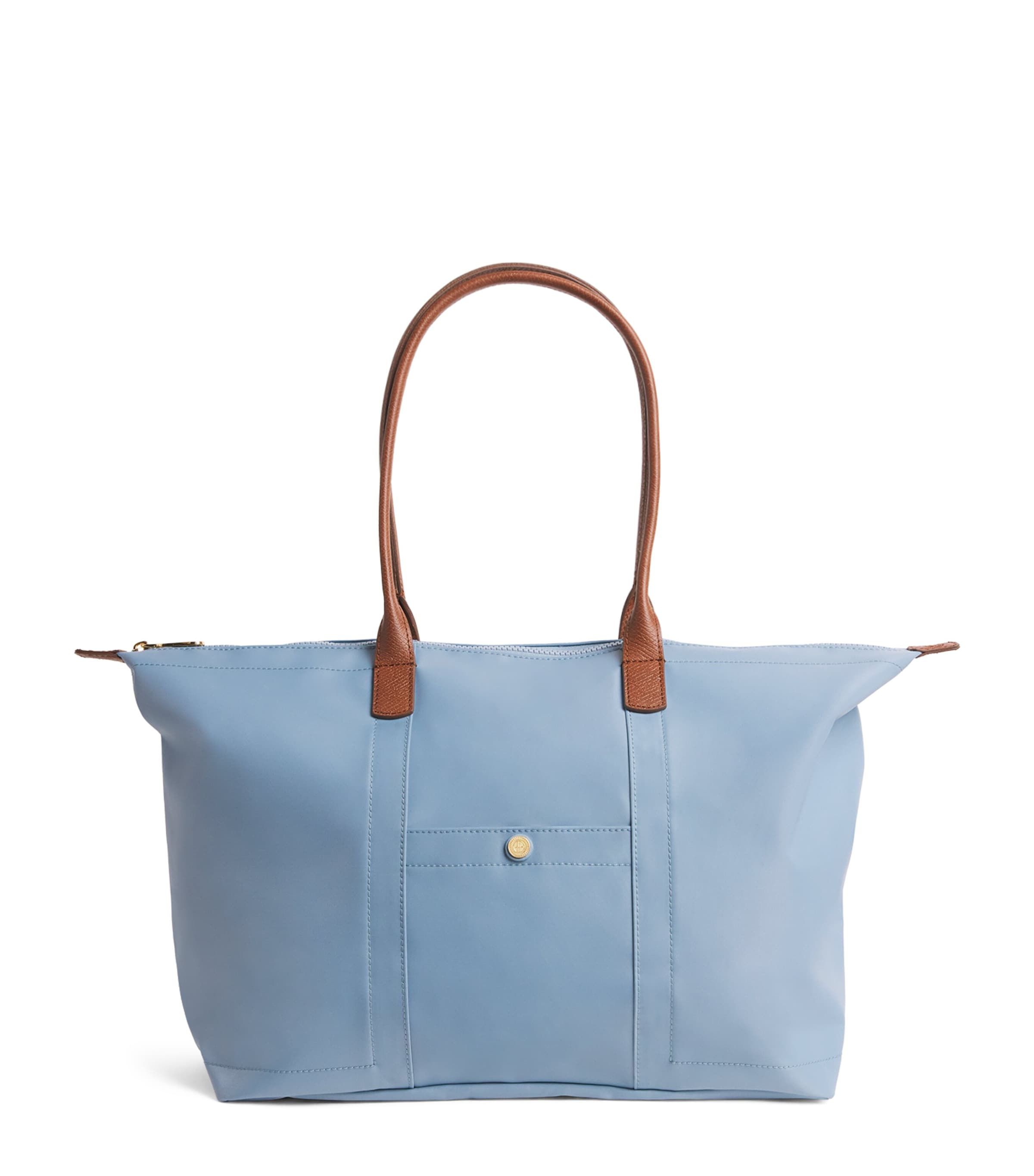 Harrods Medium Nylon Tote Bag Blue