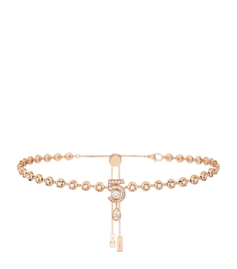 Beige Gold and Diamond Eternal N°5 Necklace