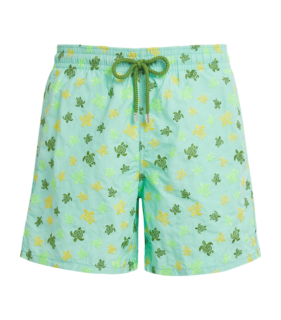 Embroidered Turtle Mistral Swim Shorts