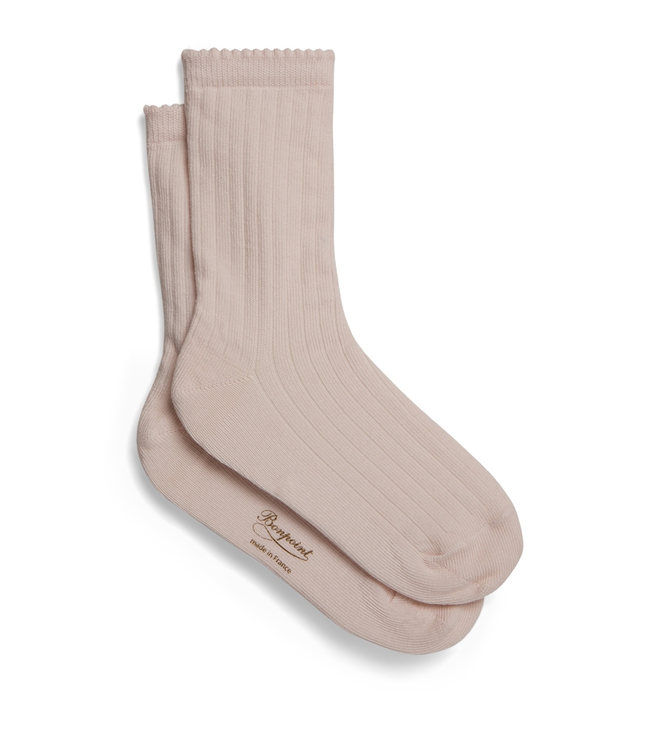Cotton-Blend Ribbed Socks