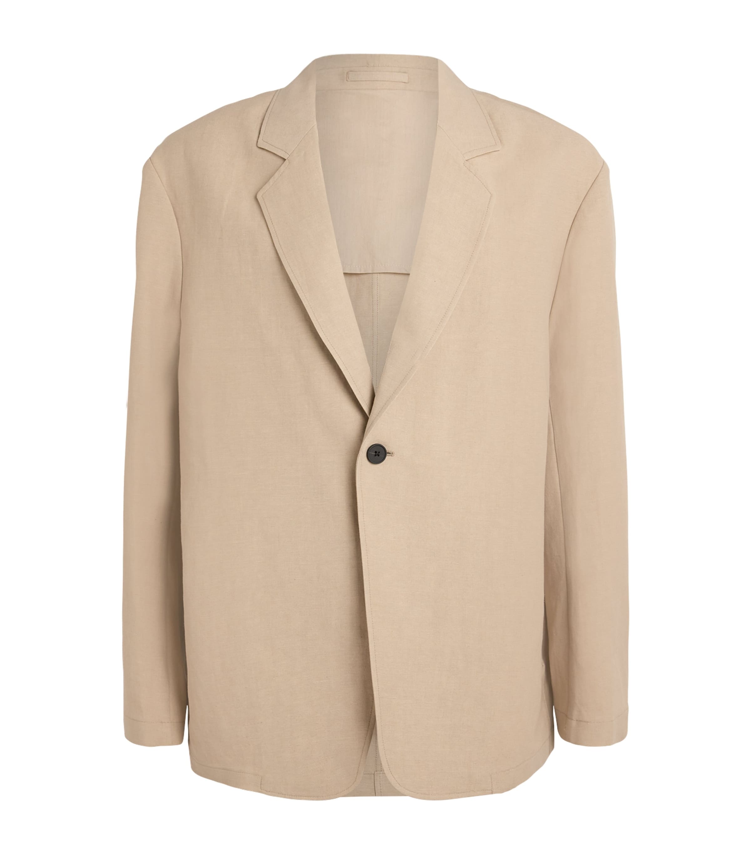 Studio Nicholson Mens Linen-Wool Single-Breasted Blazer Sand