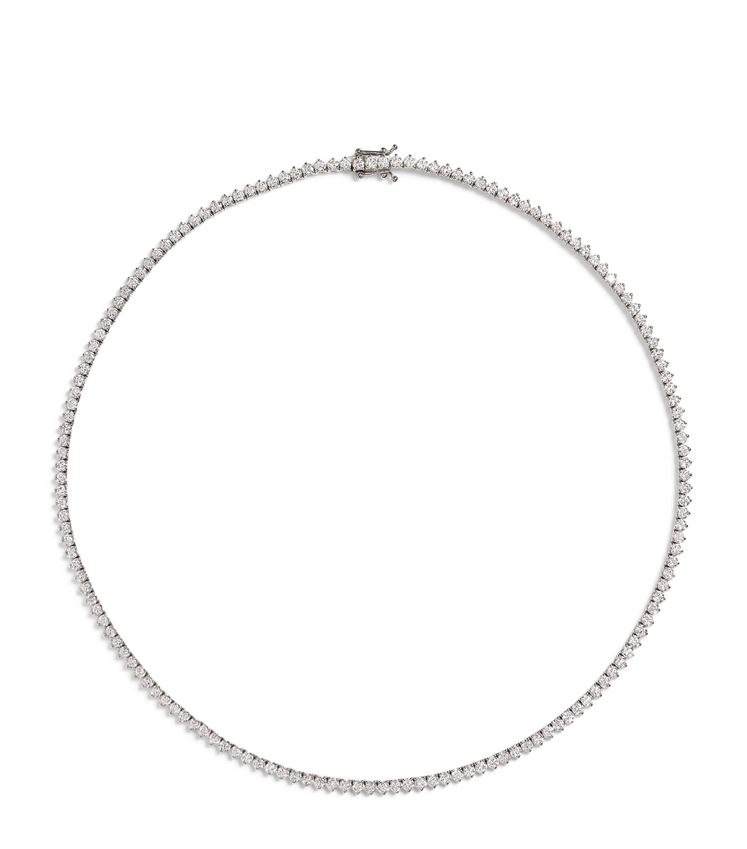 White Gold and Diamond Tennis Necklace (9.25ct)
