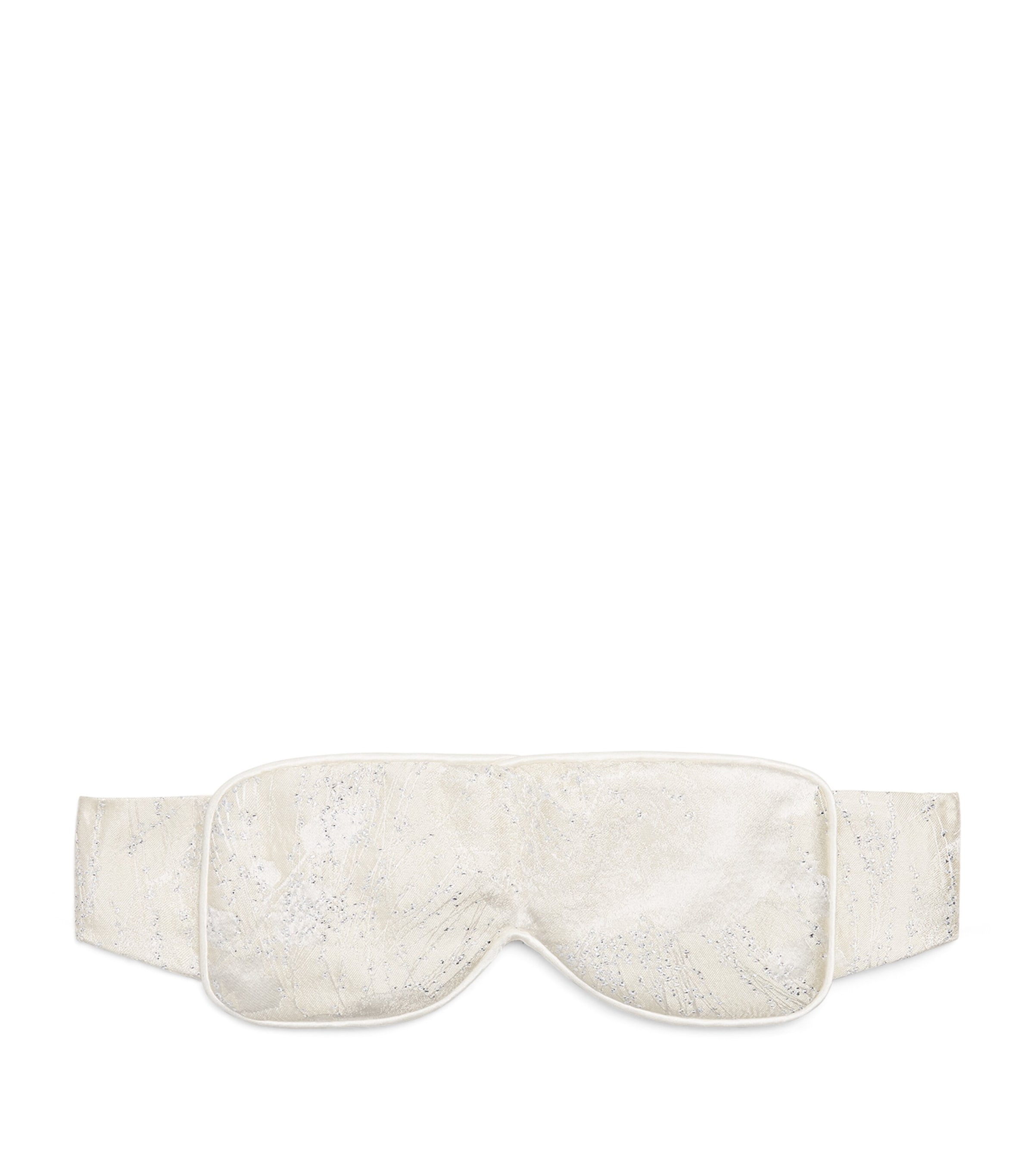 Daniel Hanson Womens Embellished Silk Eye Mask Cream