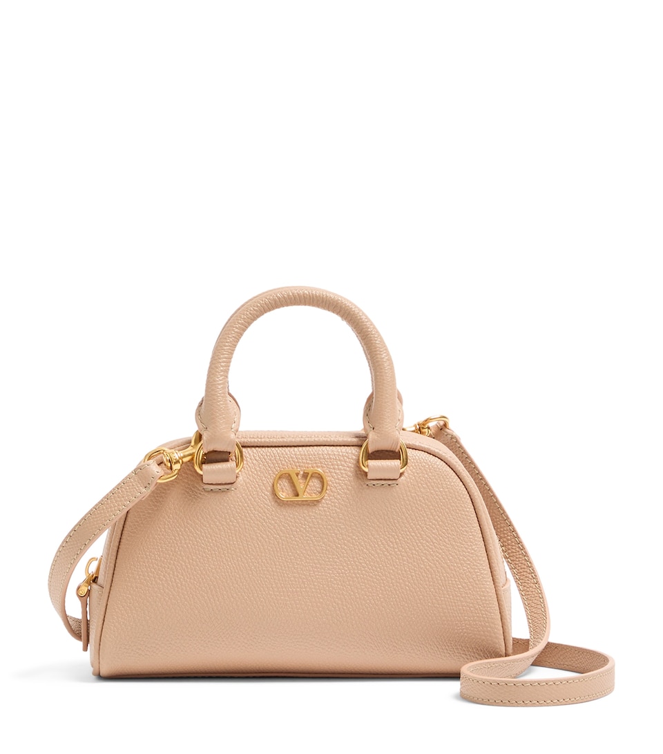 Mini Grained Leather VLogo Signature Bag