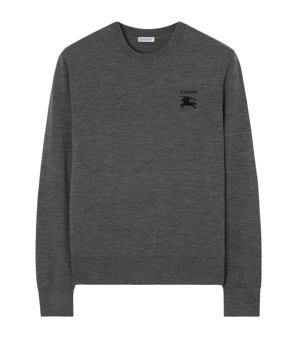 Burberry Mens Wool EKD Sweater Grey
