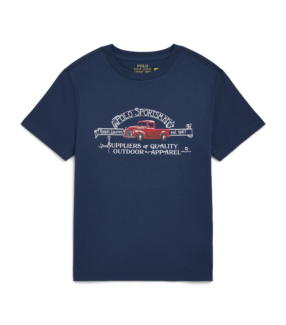 Ralph Lauren Kids Cotton Polo Sportsman T-Shirt (7-14 Years) Rustic Navy