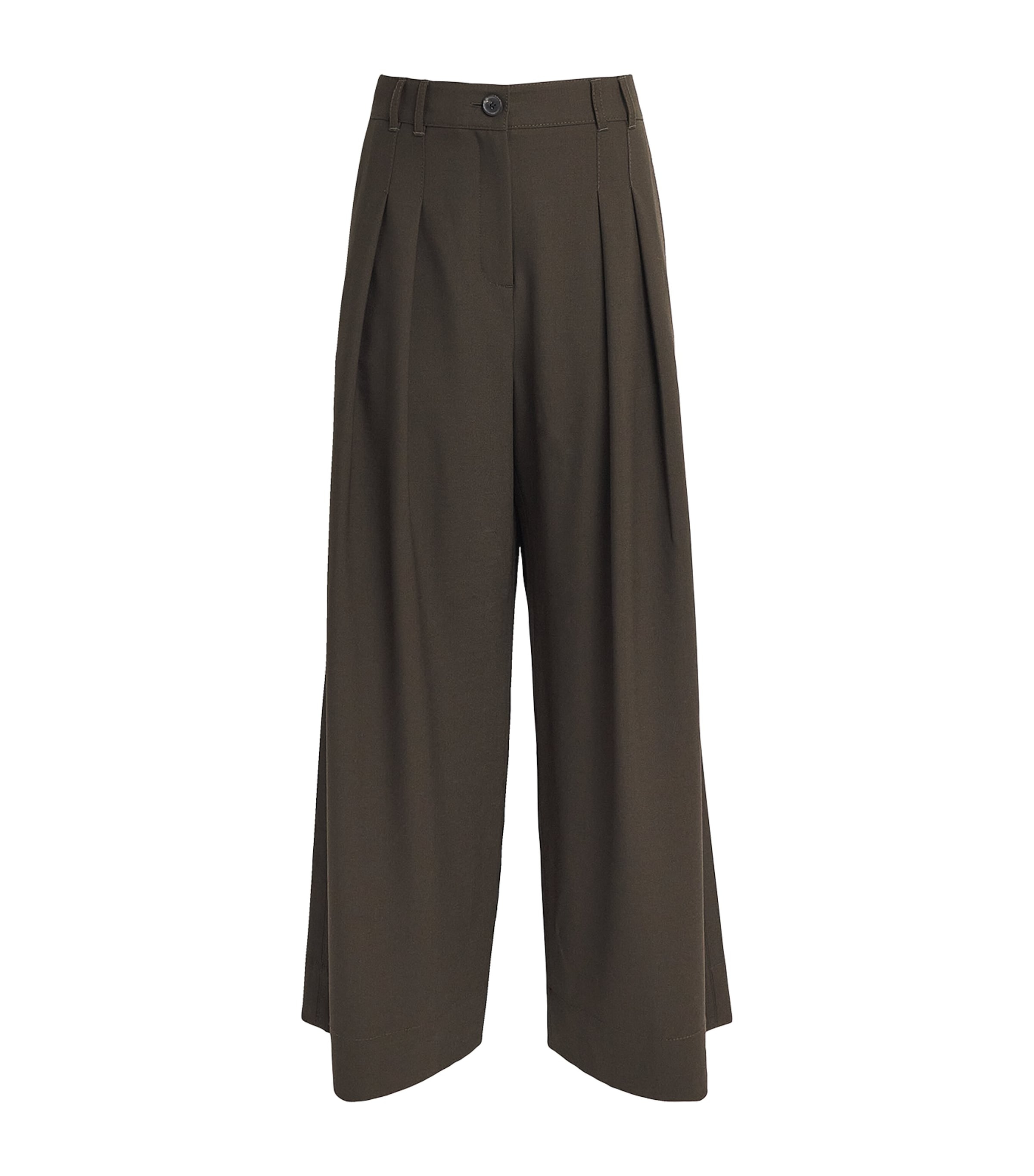 Pleated Wide-Leg Trousers