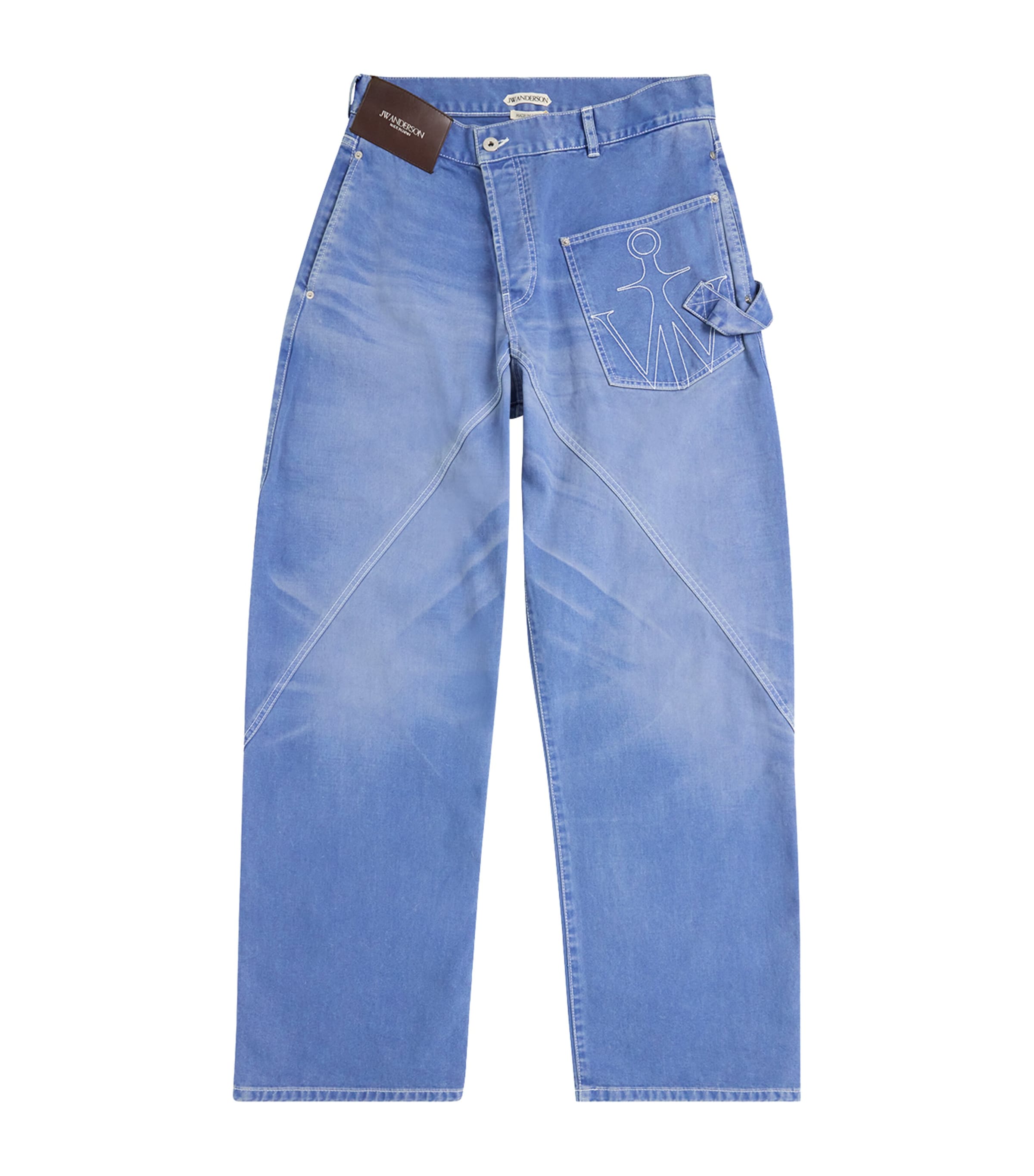 JW Anderson Mens Twisted Workwear Jeans French Blue