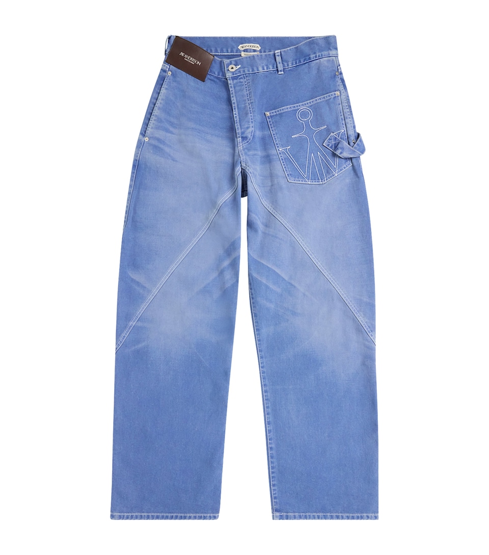 JW Anderson Mens Twisted Workwear Jeans French Blue