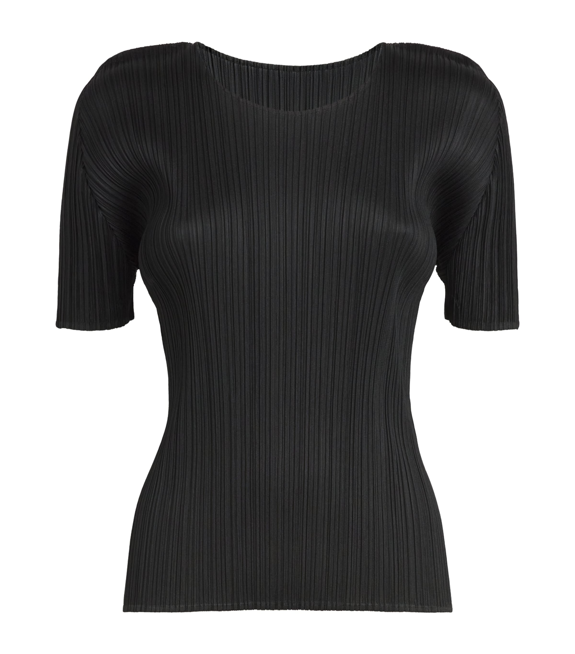 Issey Miyake Black Semi-Sheer Chiffon Twist Top | Harrods US
