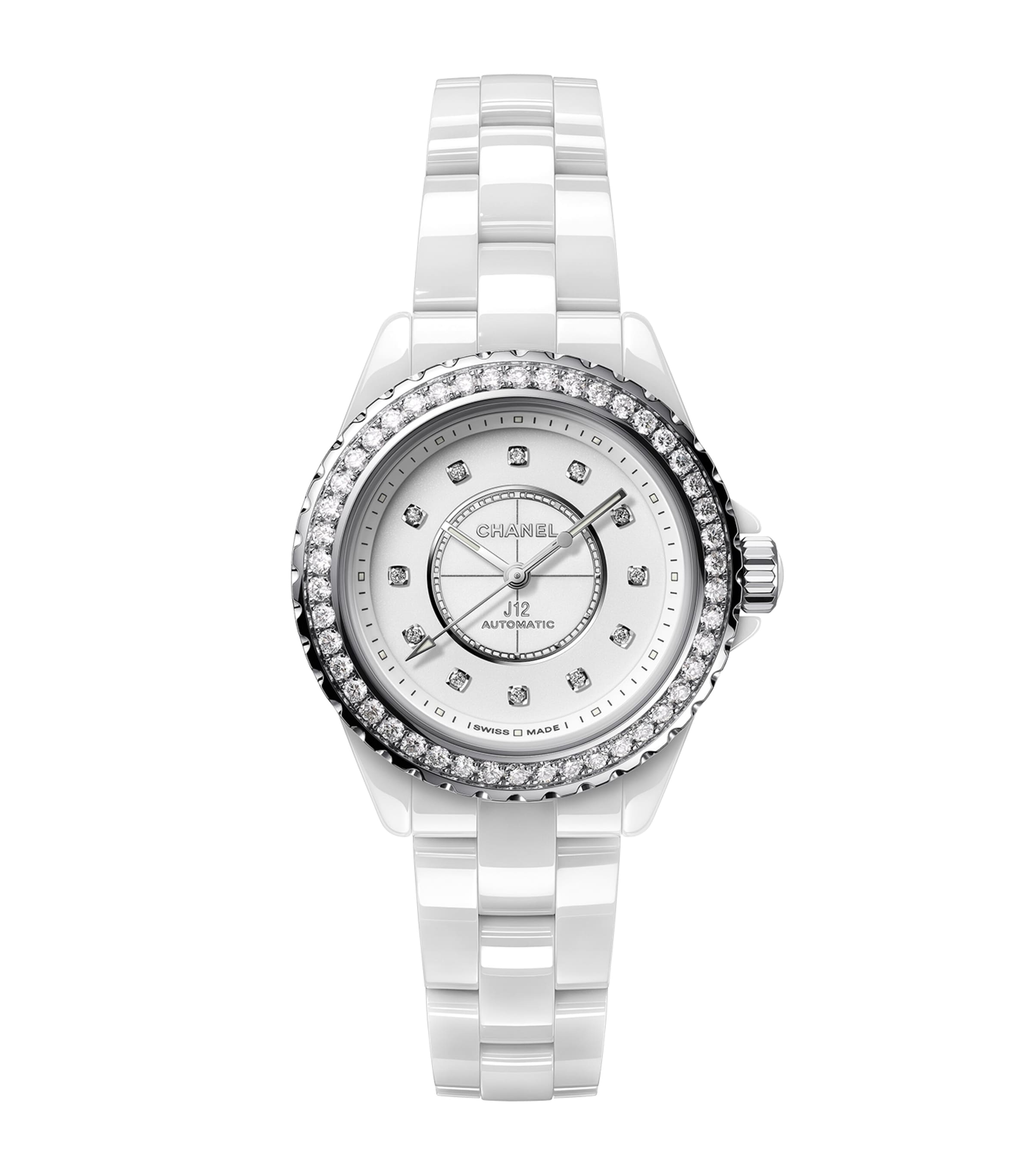 Ceramic, Steel and Diamond J12 Calibre 12.2 Watch 33mm