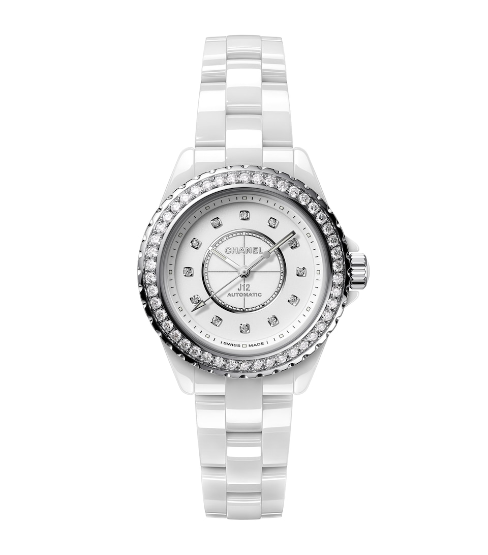 Ceramic, Steel and Diamond J12 Diamond Bezel Watch Calibre 12.2 33mm