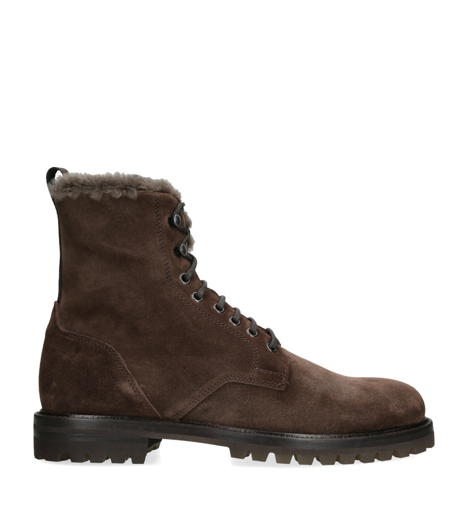 Suede Turbine Ankle Boots