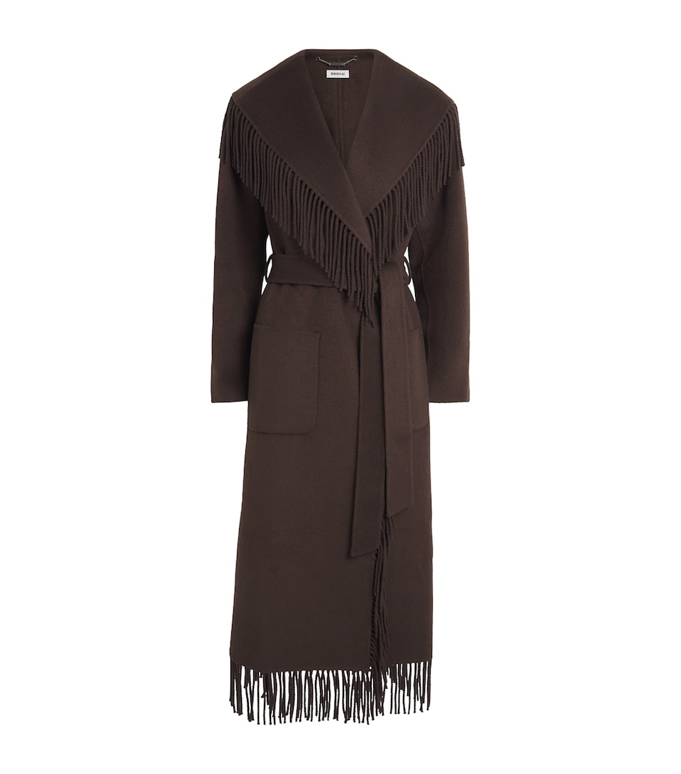 Wool Fringe Carrie Robe Coat