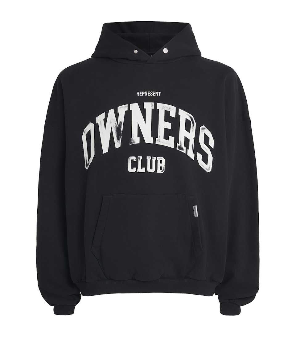 Represent Mens Owners Club Hoodie Jet Black