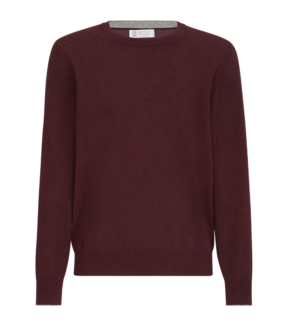 Brunello Cucinelli Mens Cashmere Crew-Neck Sweater